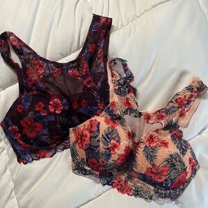 Set of 2 VS Pink: Tropical Highneck Bra